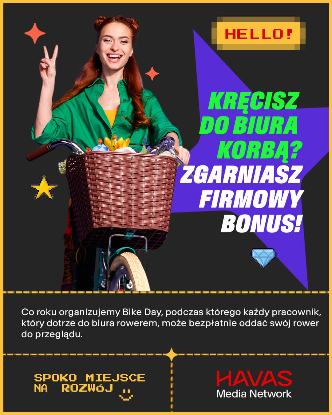 Kręcisz do biura korbą? Zgarniasz firmowy bonus!